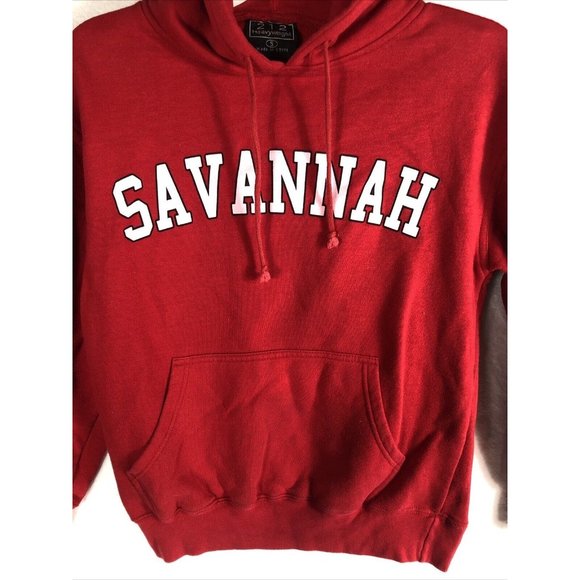 Savanna Red Heavy Weight Sweater Sweatshirt Hoodie Men’s Size Small - Picture 7 of 13